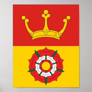 Vlag van Hampshire (VK) Poster