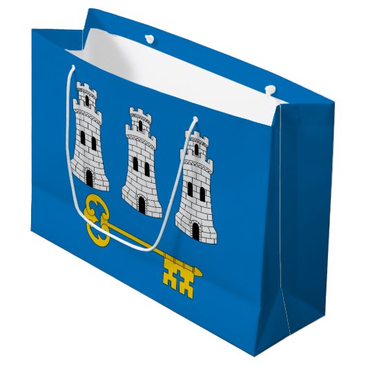 Vlag van Havana, Cuba Large Gift Bag Groot Cadeauzakje (Voorkant Gekanteld)