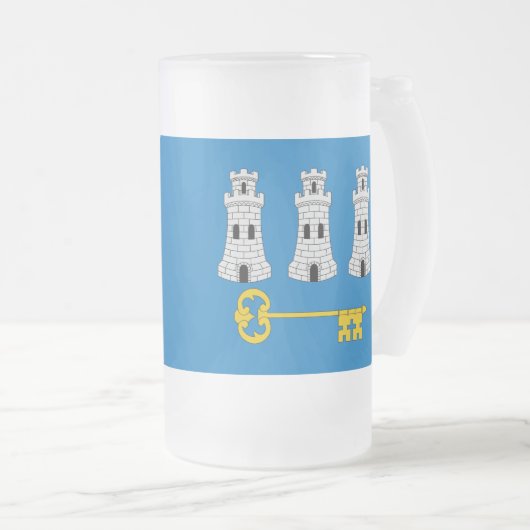 Vlag van Havana, Cuba, Mok glasbier gewonnen (Voorkant rechts)