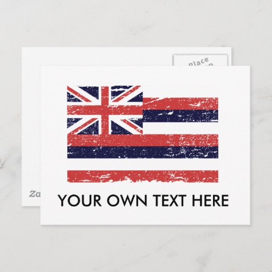 VLAG VAN HAWAII BRIEFKAART (Voorkant / Achterkant)