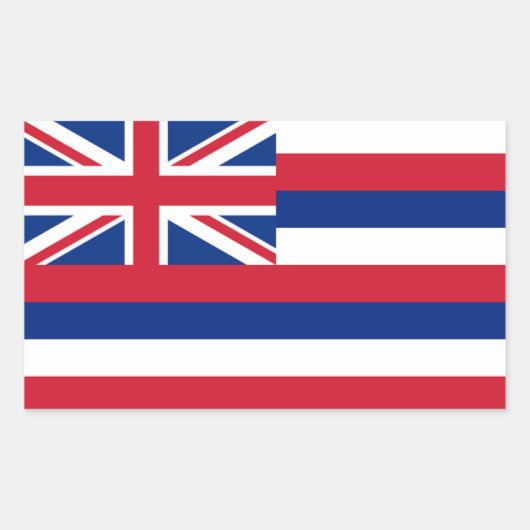 Vlag van Hawaii Rechthoekige Sticker (Voorkant)