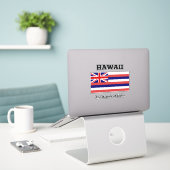 Vlag van Hawaii Sticker (Laptop op bureau)