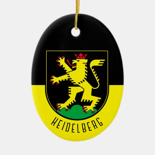 Vlag van Heidelberg - DUITSLAND Keramisch Ornament (Voorkant)