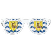 Vlag van Hertfordshire Retro Sunbril Retro Zonnebril (Voorkant)