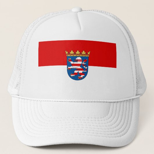 Vlag van Hesse Trucker Hat Pet (Voorkant)