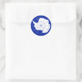 Vlag van het Antarctisch Verdrag Ronde Sticker (Tas)
