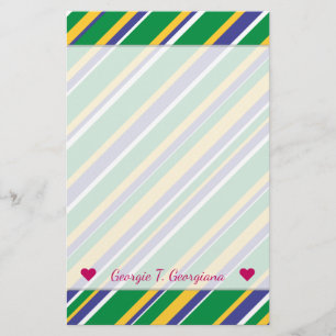 Vlag van het Braziliaanse geïnspireerde patroon v Briefpapier