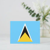 Vlag van het Briefkaart Saint Lucia (Staand voorkant)