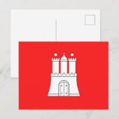 Vlag van het Briefkaart van Hamburg (Voorkant / Achterkant)