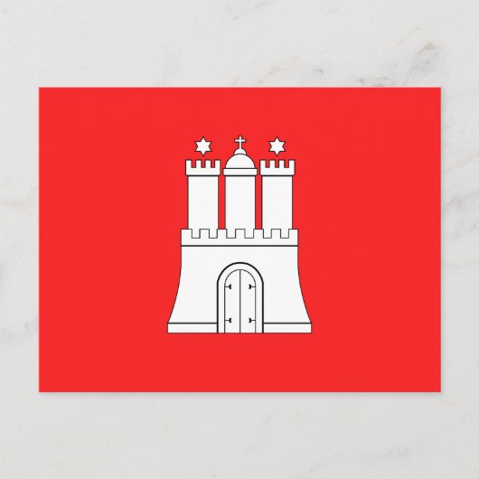 Vlag van het Briefkaart van Hamburg (Voorkant)