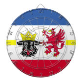 Vlag van het Dartboard van Mecklenburg-Western Pom Dartbord (Voorkant)