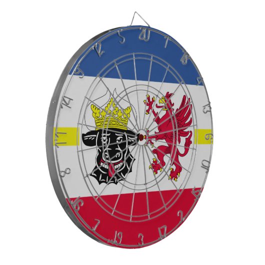 Vlag van het Dartboard van Mecklenburg-Western Pom Dartbord (Voorkant Links)