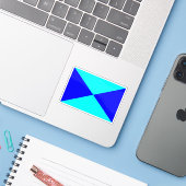Vlag van het Deense volk Sticker (Laptop met iPhone)