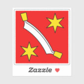 Vlag van het district Bern-Mittelland, Zwitserland Sticker (Vel)