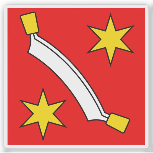 Vlag van het district Bern-Mittelland, Zwitserland Sticker (Voorkant)