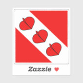 Vlag van het district Berner Jura, Zwitserland Sticker (Vel)