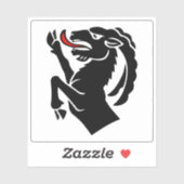 Vlag van het district Interlaken, Zwitserland Sticker (Vel)