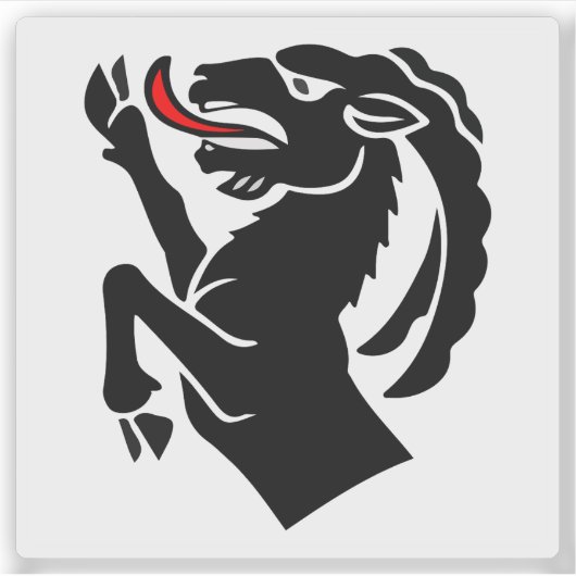 Vlag van het district Interlaken, Zwitserland Sticker (Voorkant)