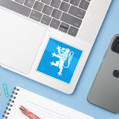 Vlag van het district Locarno, Zwitserland Sticker (Laptop met iPhone)