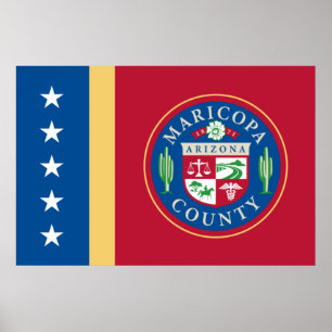 Vlag van het district Maricopa (Arizona) Poster