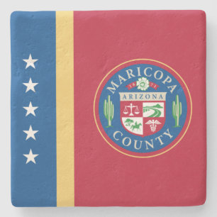 Vlag van het district Maricopa (Arizona) Stenen Onderzetter