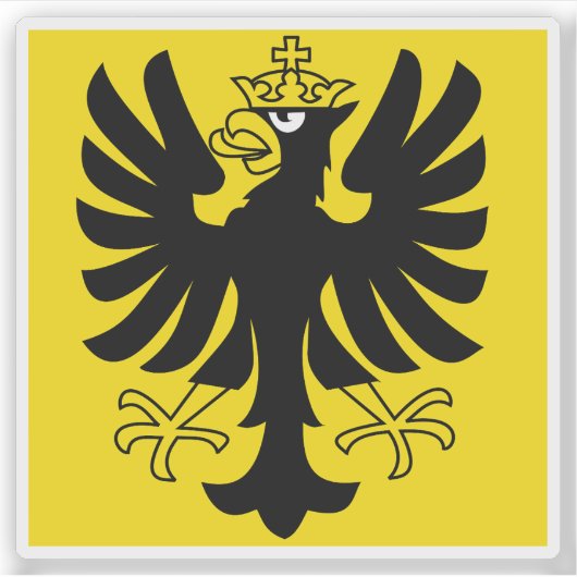 Vlag van het district Oberhasli, Zwitserland Sticker (Voorkant)