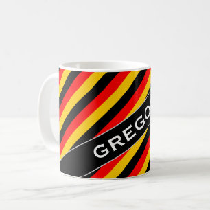 Vlag van het Duitse geïnspireerde patroon van gek Koffiemok