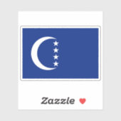 Vlag van het eiland Grande Comore, Comoren Sticker (Vel)