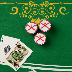 Vlag van het eiland Jersey Poker Chips
