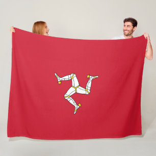 Vlag van het eiland Man Fleece Deken
