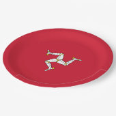 Vlag van het eiland Man Papieren Bordje (Gekanteld)