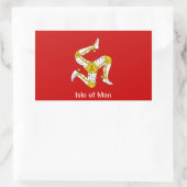 Vlag van het eiland Man Rechthoekige Sticker (Tas)