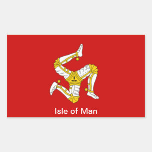 Vlag van het eiland Man Rechthoekige Sticker