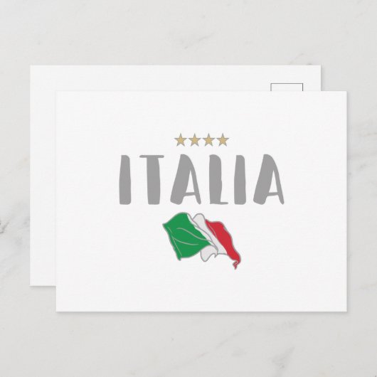 Vlag van het Football Ventilator Shirt in Italië Briefkaart (Voorkant / Achterkant)