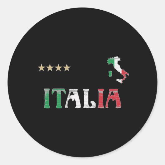 Vlag van het Football Ventilator Shirt in Italië Ronde Sticker (Voorkant)
