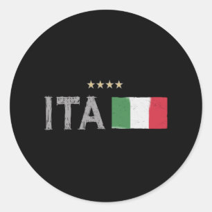 Vlag van het Football Ventilator Shirt in Italië Ronde Sticker