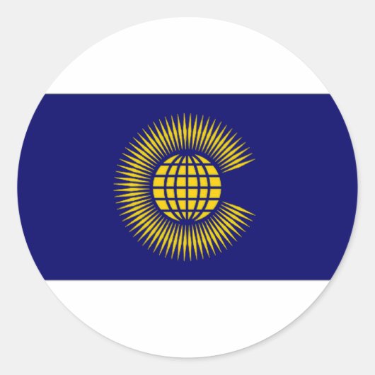 Vlag van het Gemenebest Ronde Sticker (Voorkant)