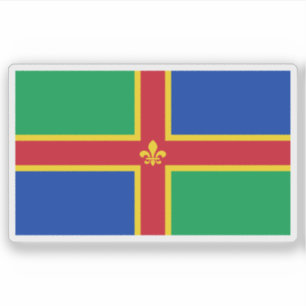 Vlag van het graafschap Lincolnshire, Engeland Sticker