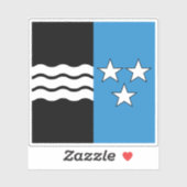 Vlag van het kanton Aargau, Zwitserland Sticker (Vel)