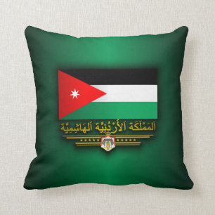 Vlag van het Koninkrijk Jordanië (Arabisch) Kussen
