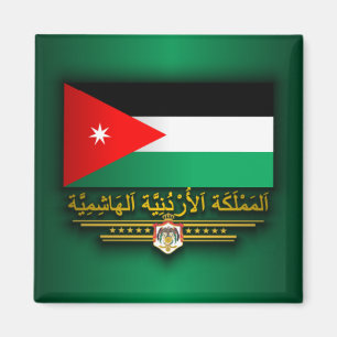 Vlag van het Koninkrijk Jordanië (Arabisch) Magneet
