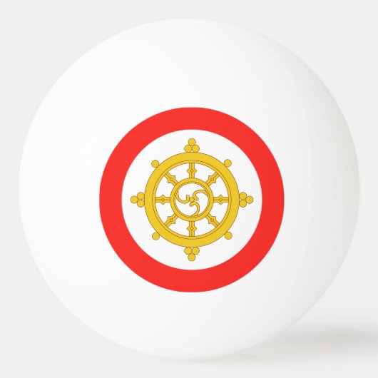 Vlag van het Koninkrijk Sikkim Pingpongballen (Voorkant)