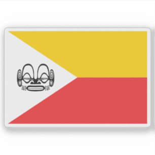 Vlag van het Marquesaanse volk, Polynesië, Oceanië Sticker