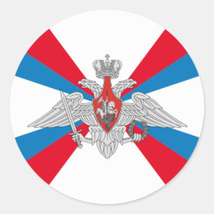 Vlag van het ministerie van Defensie van Rusland Ronde Sticker