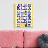 Vlag van het nautisch alfabet canvas afdruk (Insitu (Woonkamer))