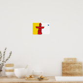 Vlag van het Nunavut Territorium Poster (Keuken)