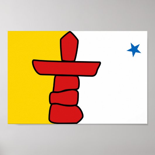 Vlag van het Nunavut Territorium Poster (Voorkant)