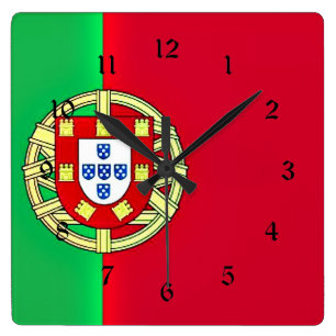 Vlag van het Portugese cologe aangepaste ontwerp Vierkante Klok