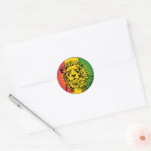 vlag van het reggae lion ronde sticker (Envelop)
