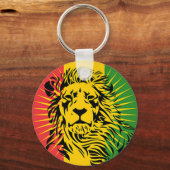 vlag van het reggae lion sleutelhanger (Voorkant)